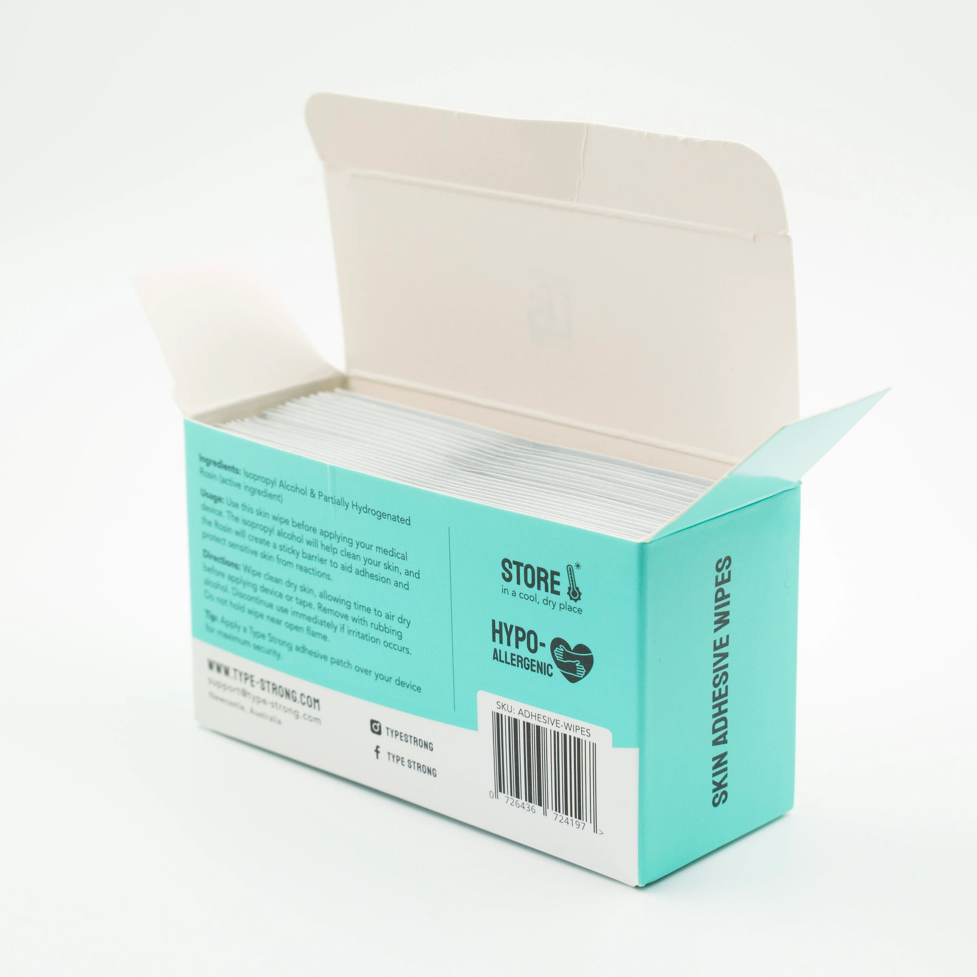 Type Strong Skin Adhesive Wipes - Type Strong